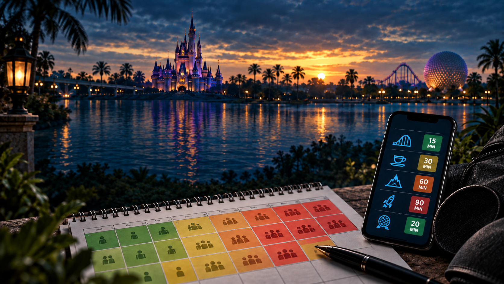 Disney and universal crowd calendar